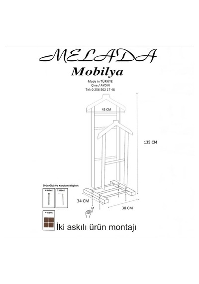 Reyo Gürgen Çift Tepeli Dilsiz Uşak Cilalı Ceviz Double 135 Cm - Mld0ctcd135