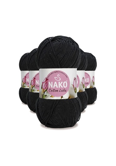 Tedar 5 Adet Cotton Lüks Yelek Tunik Kazak Bluz Hırka İpi Yünü Siyah 97568 Najmaddin (No:1) 8.5Cm X 10.5 Cm