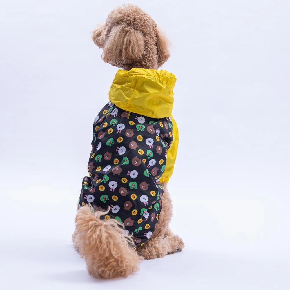 Osaka Smile Sarı Emoji Desenli Büyük Irk Köpek Montu Köpek Yağmurluğu Köpek Kıyafeti Köpek Elbisesi