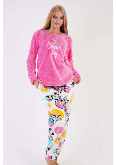 Vienetta Kadın Welsoft Uzun Kol Pembe Pijama Takım C5t8n0o303 001