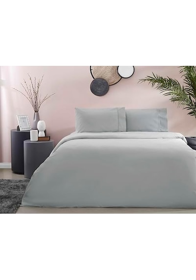 Basic Standart Pamuk Nevresim Takımı, Antrasit, Queen Size 0
