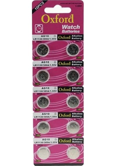 Oxford Ag10 Lr1130 389 Alkaline Düğme Pil 10 Adet 661127