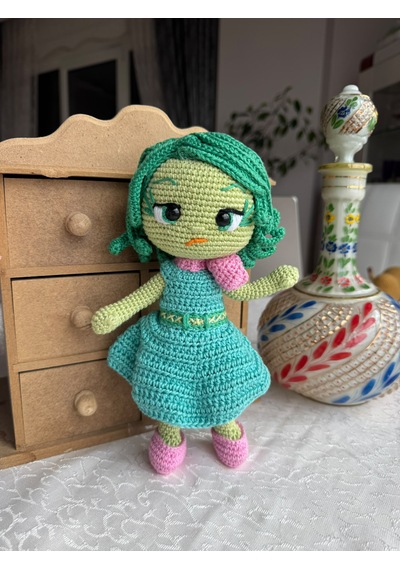 Dısgust Insıde Out Tiksinti Amigurumi Oyuncak 24 Cm 010