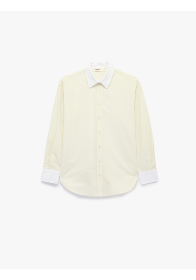 Koton Düğmeli Slim Fit Klasik Yaka Renk Bloklu Uzun Kollu Gömlek Yeşil Çizgili 7wak60049uw Koton Düğmeli Slim Fit Klasik Yaka Renk Bloklu Uzun Kollu Gömlek Yeşil Çizgili 7wak60049uw