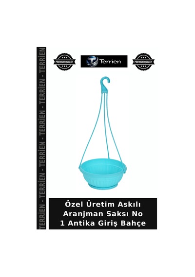 Özel Üretim Askılı Aranjman Saksı No 1 Antika Giriş Bahçe