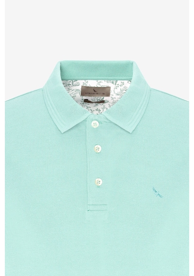 AC&Co / Altınyıldız Classics Erkek Mınt Slim Fit Dar Kesim Polo Yaka %100 Pamuk Kısa Kollu Tişört Mint