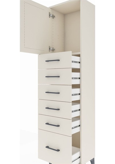 Arges Dolap Tek Raflı 6 Çekmeceli Tek Kapaklı 44x30x182 Aytaş... Aytaşı Arges Dolap Tek Raflı 6 Çekmeceli Tek Kapaklı 44x30x182 Aytaş... Aytaşı