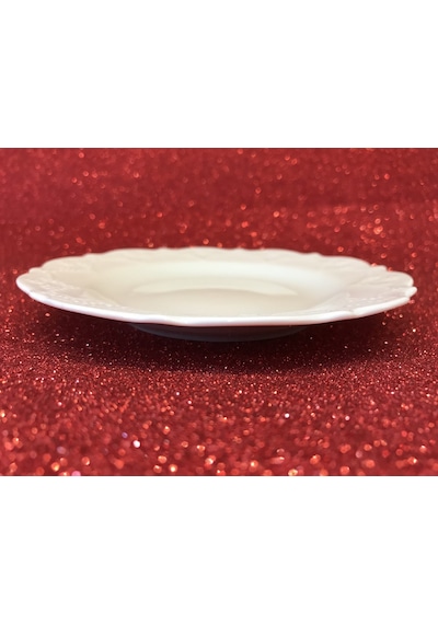 Porland Porselen Queen Beyaz 16 Cm Düz Tatlı Tabak 3 Adet