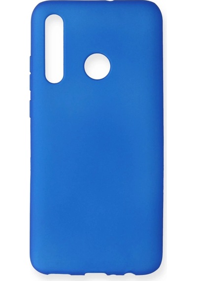Huawei Honor 20 Lite Kılıf First Silikon - Mavi Düz Renkli