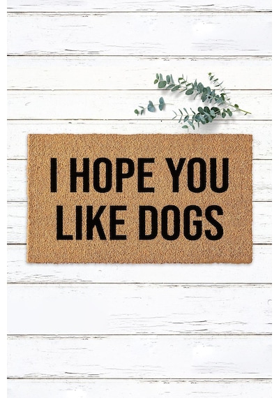 I Hope You Like Dogs Köpekli Koko Paspas Kapı Önü Kıl Paspas Tasarım Paspas Diğer