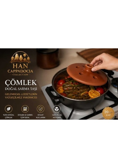Kapadokya Çömlek Dolma Sarma Taşı 21 Cm