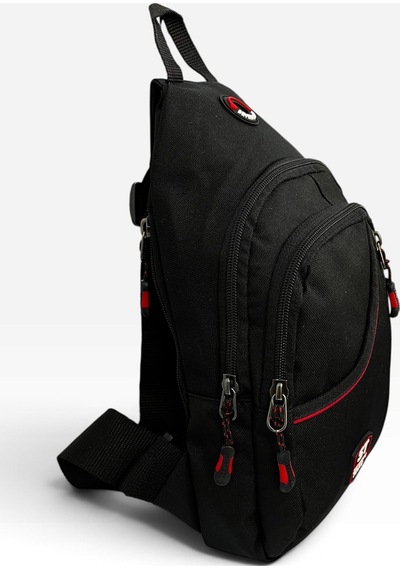 Seventeen Unisex Spor Çok Bölmeli Çapraz Askılı Body Bag Siyah-mavi
