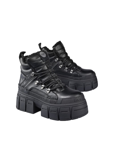 Oxford Klasik Kadın 1622608 Buffalo Gospher Hıke Mıd Pad - Vegan Nappa- Black Siyah