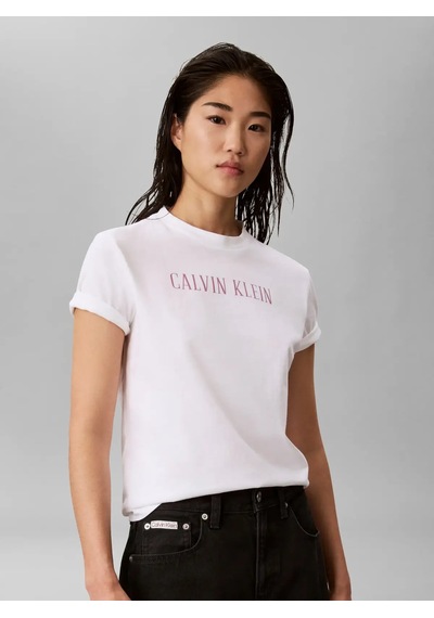 Calvin Klein Ss Classıc Varsıty L, Yaf Beyaz Kadın T-shirt