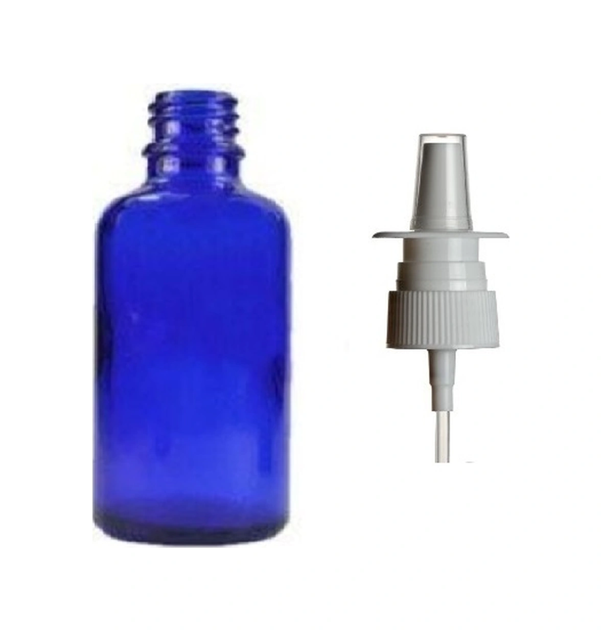 30ml Mavi Cam Şişe, Burun Spreyi, 12 Adet Nazal Spreyli, Ecza Şişesi, İlaç Şişesi