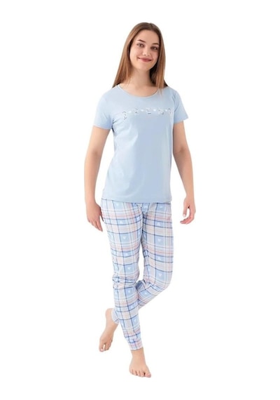 Pierre Cardin Pamuklu Lastikli Paça Kısa Kol Bayan Pijama Takım 001