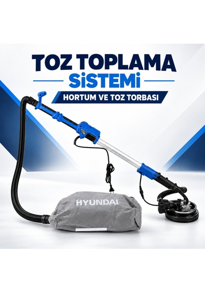 Hyundai Hsd710 Alçıpan Zımpara Makinesi 710 W 225 Mm Teleskopik