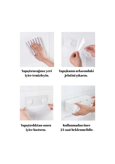 2 Adet Yapışkanlı Köşeli Raf, Vidalama Gerektirmeyen Banyo Duş Şampuan Mutfak Baharat Rafı Gri Gri