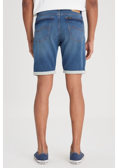 Lee Slim Fit Dar Kesim Yüksek Bel 5 Cepli Açık Mavi Jean Kot Şort L24107958 Stone