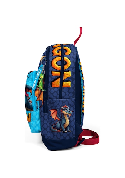 Coral High Kids Dragon Desenli Okul Sırt Çantası 33213 Mavi