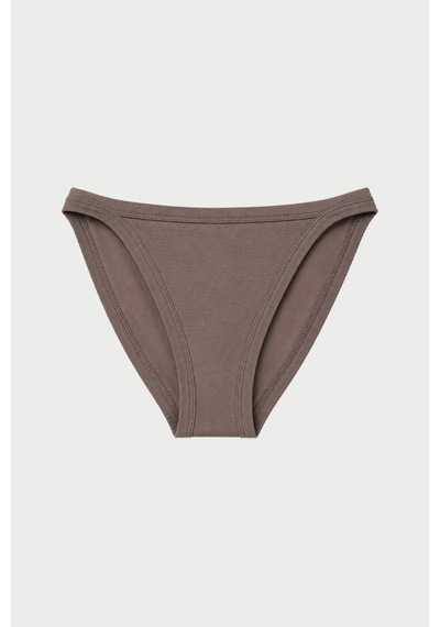 Auw Kadın Yanları İnce Pamuklu Modal Slip Külot 6'lı - Softfit Vizon