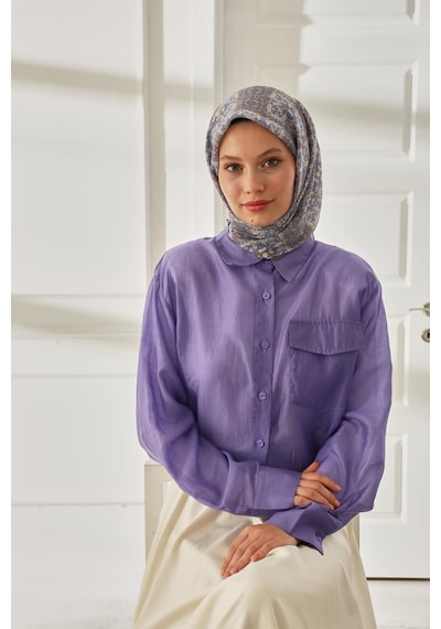 Silk Home Soft Eşarp 73093-31 Gümüş, Mavi, Yavruağzı, Gri