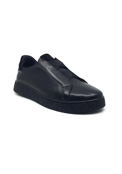 Catelli %100 Deri Tam Ortopedik Yumuşak İç Taban Erkek Kışlık Rahat Günlük Lastikli Sneaker Ayakkabı 40-44 Siyah