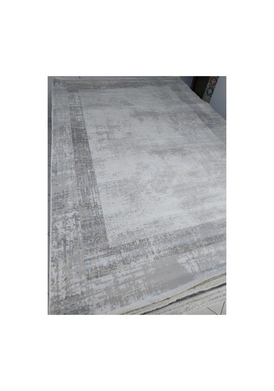 Bloom Serisi 200x290 6m2 Akrilik İplik Dokuma Makina Halısı Gri