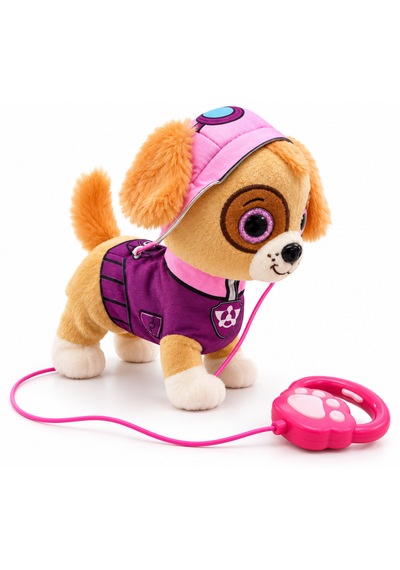 Uzaktan Kumandalı Yürüyen Ve Havlayan Peluş Polis Köpeği 20x25 Cm Sevimli Köpekler