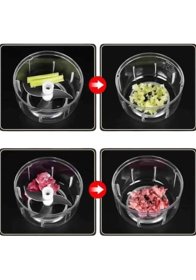 Şarjlı Mini El Rondosu Doğrayıcı Taşınabilir 250 Ml Çelik Bıçaklı