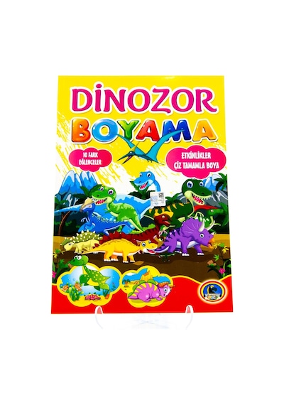 Dinazor Boyama Kitabı Renkli Boya Defteri. Örnekli. Büyük Boy. 12