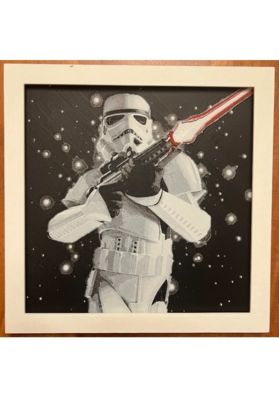 Stormtrooper 3d Baskı Tablo Çerceve