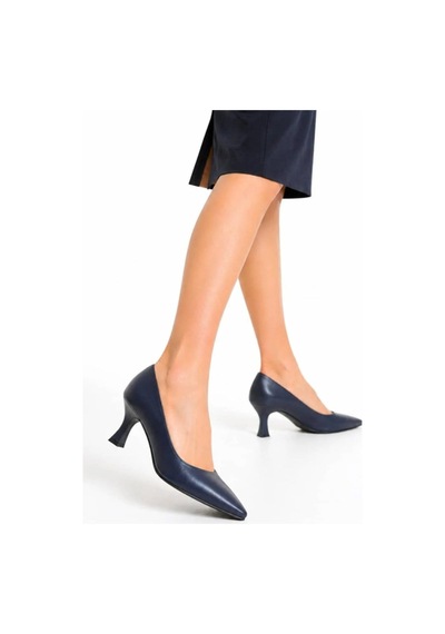 Preshley Kadın Sity Lacivert 6 Cm İnce Topuklu Stiletto