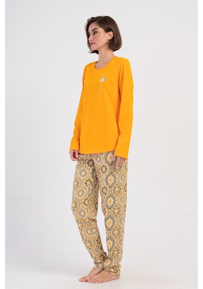 Yake Store Kadın P.suprem Xxl O Yaka Uzun Kol Etegı Oval Pıjama Takım - Meadow turuncu Yake Store Kadın P.suprem Xxl O Yaka Uzun Kol Etegı Oval Pıjama Takım - Meadow turuncu