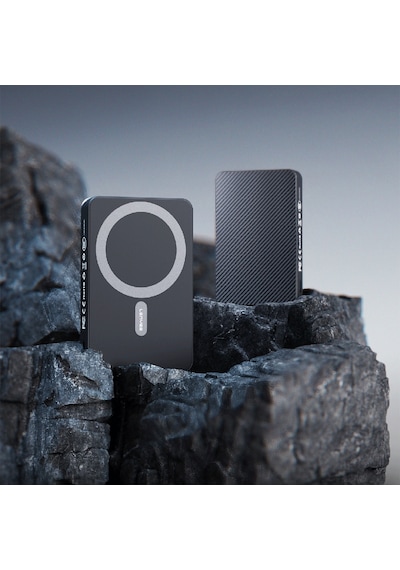 Lenyes P32 M-safe Şarj Özellikli Aramid Fiber Powerbank 15w 5000mah Siyah Siyah