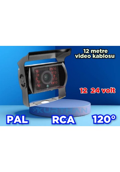 Ticari Araçlara Uyumlu Gece Görüşlü Metal Kasa Araç Kamera12-24 V