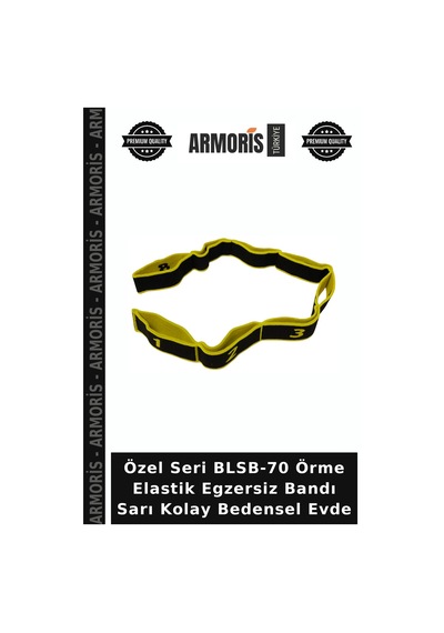 Özel Seri Blsb-70 Örme Elastik Egzersiz Bandı Sarı Kolay Bedensel Evde