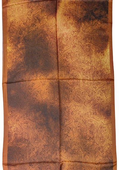 Mim Eşarp Işıl İpek Cotton Vual Etnik Desenli Şal 75x190 Cm Gold - Açık Sarı