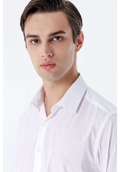 İmza Beyaz Uzun Kollu Sert Yaka Cepsiz Pamuklu Basic Slim Fit Dar Kesim Gömlek 1004240059-beyaz Beyaz İmza Beyaz Uzun Kollu Sert Yaka Cepsiz Pamuklu Basic Slim Fit Dar Kesim Gömlek 1004240059-beyaz Beyaz