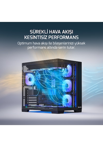 Gamepower Warcry Pulse 4x12cm Argb Fan Temperli Cam Atx 650w 80+ Akak0gmp0022