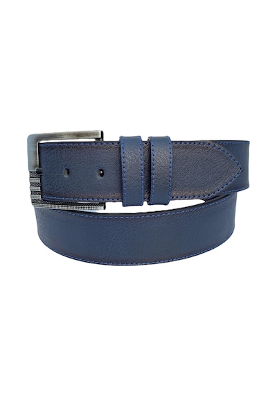 Süzer Deri Spor Suni Deri Mavi Dikişli Erkek Kemer - Lacivert 4.5 CM Lacivert