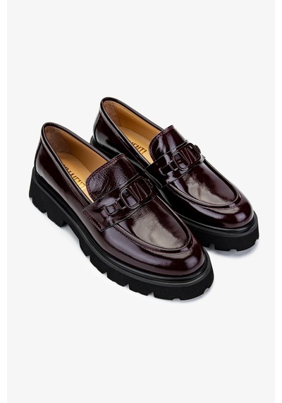 Valmenti Kadın Hakiki Deri Bordo Loafer Ayakkabı 33 052y Bn Ayk Y24 Bordo Krsk Rgn Bordo