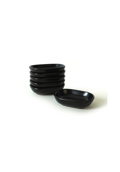 Keramika Mat Siyah Noyan Çerezlik 11 Cm 6 Adet 956