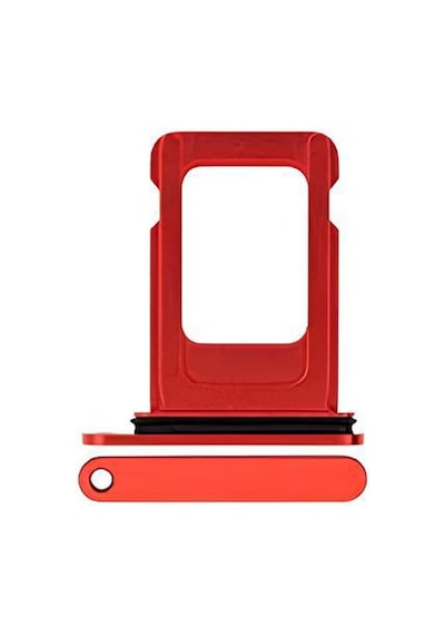 Apple Uyumlu iPhone 12 Sim Çekmecesi Çift Simli Modeller İçin Sim Kart Yuvası Kırmızı Renk