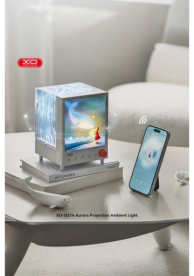 Xo-oz14 Aurora 1200mah Projeksiyon Ortam Aydınlatması Gece Lambası Ve Hoparlör