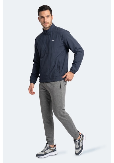Slazenger Reckon Erkek Dik Yaka Fermuarlı Lacivert Yağmurluk