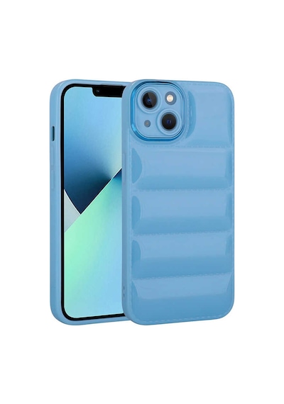 Zore İphone 14 Plus Uyumlu Kamera Korumalı Parlak Aihttg'li Ogaa Galya Kılıf-mavi