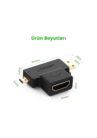 Ugreen Micro Mini Hdmı Dönüştürücü Adaptör, 20144