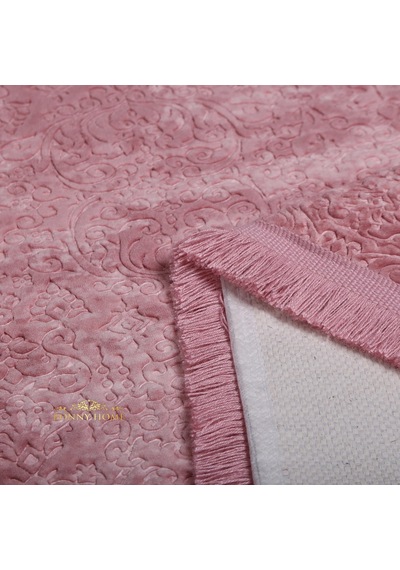 Nova Pembe 2'li Kaymaz Tabanlı Banyo Paspası Seti Klozet Takımı Pembe