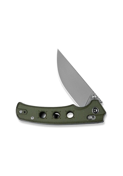 Civivi Noctis Olive Canvas Micarta Handle Stonewashed Nitro-v Blade Kamp Çakı Yeşil